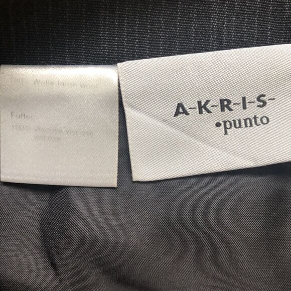 Akris Punto Wool Trouser Straight Leg pants sz 8 Preppy Minimalist Academia - Picture 7 of 12